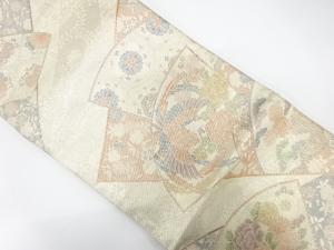 佐賀錦　地紙に鳳凰・花・古典柄織り出し　袋帯